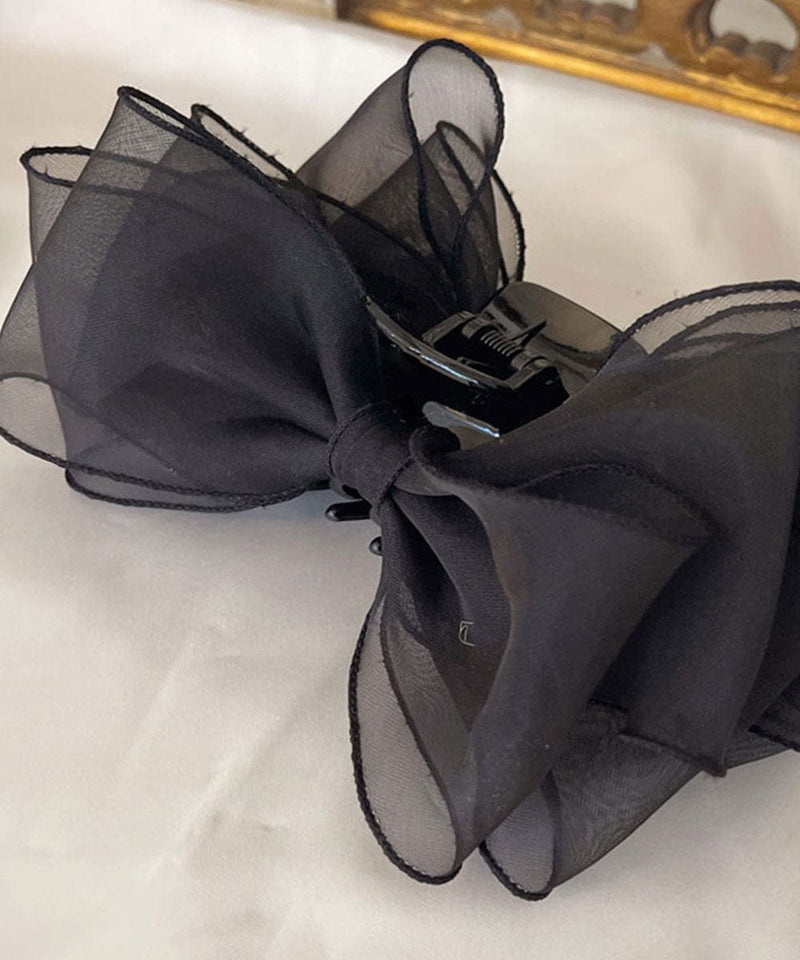 arnew hair claws Black Amor Fall Big Ribbon Hair Claw