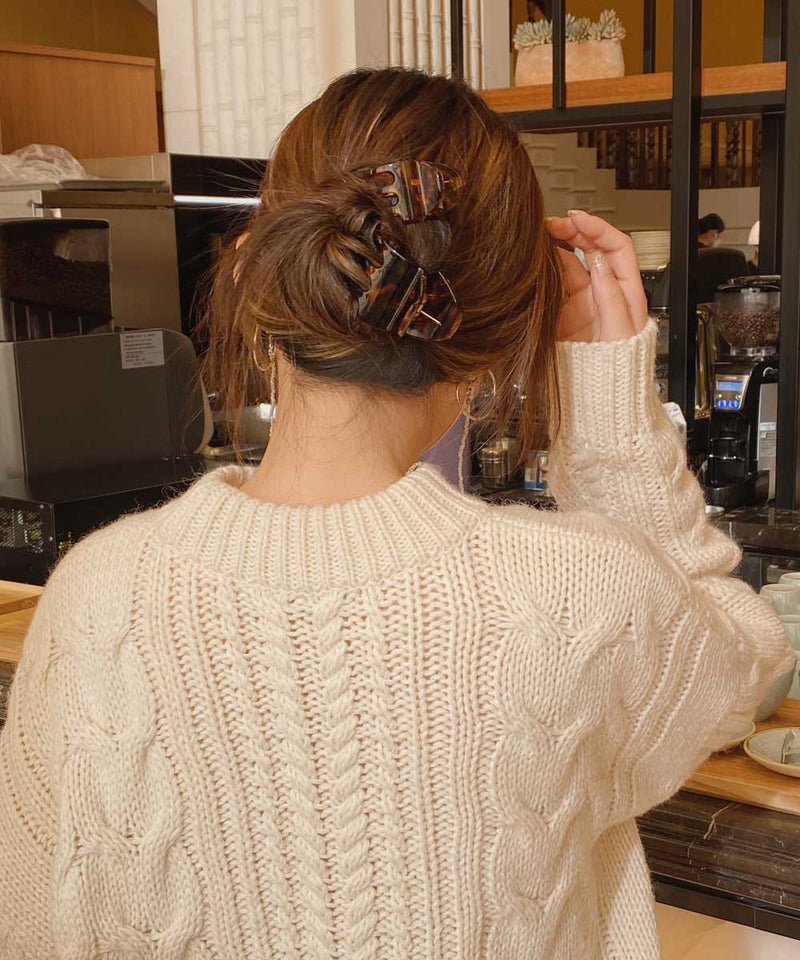 arnew hair claws Italy tortoise hair claw