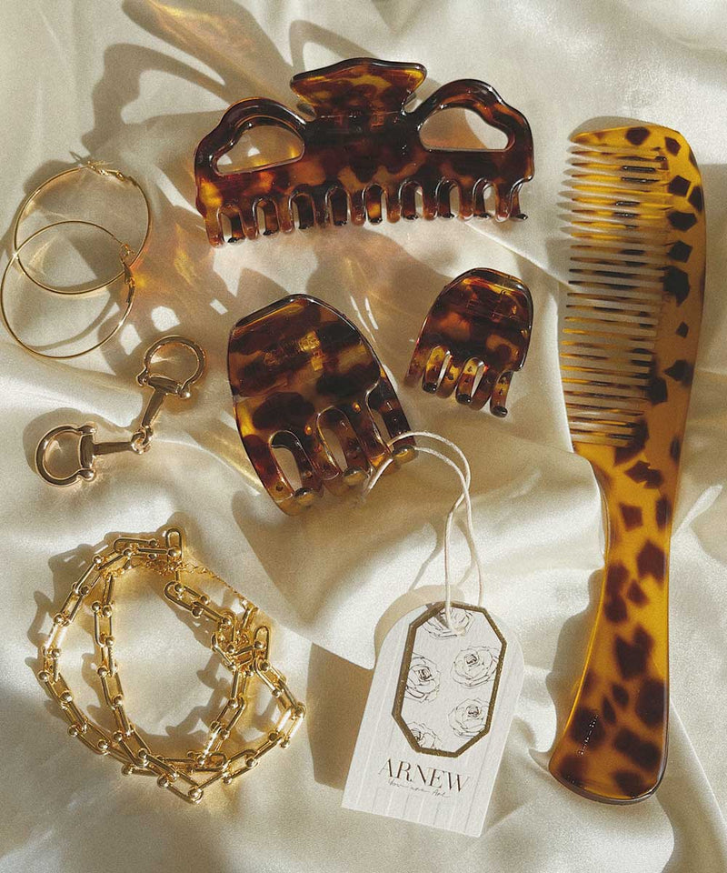 arnew hair claws Italy tortoise hair claw