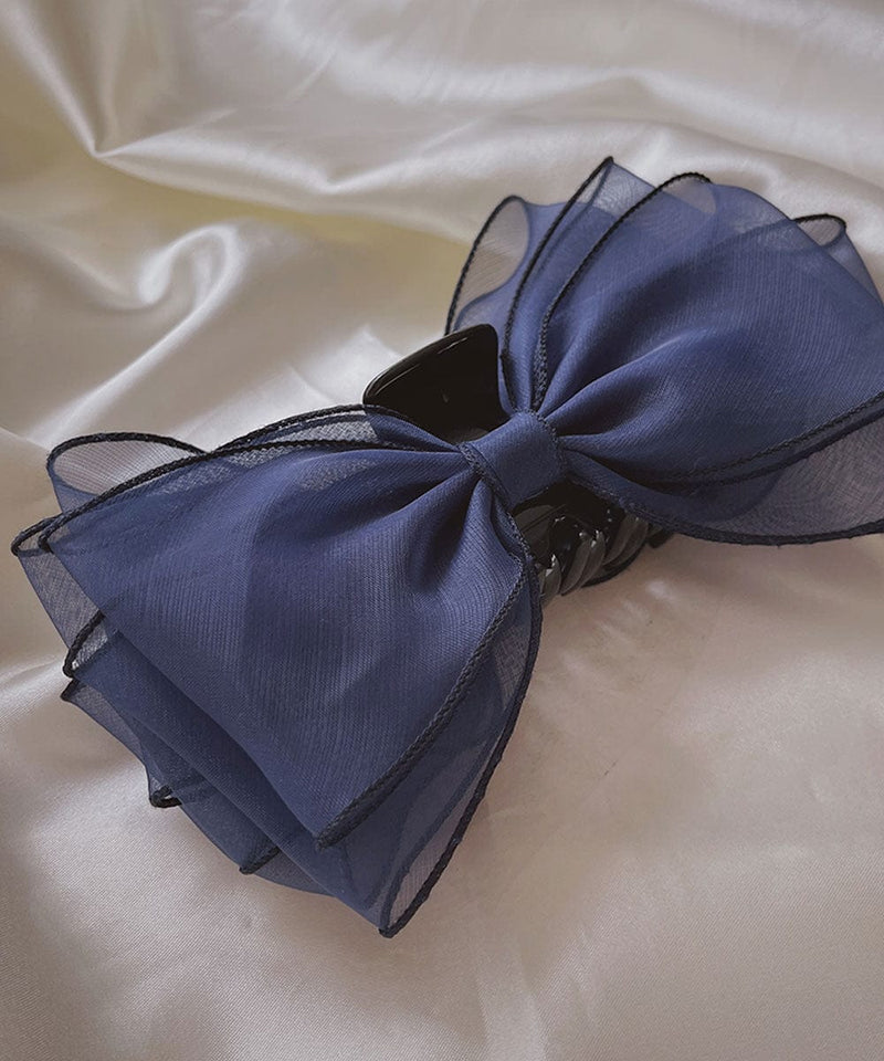 arnew hair claws Navy Amor Fall Big Ribbon Hair Claw