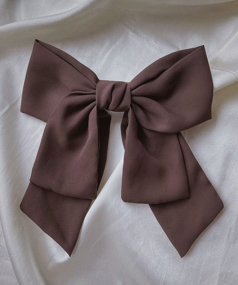 arnew hair clips Brown Sophia Big Ribbon Hairclip